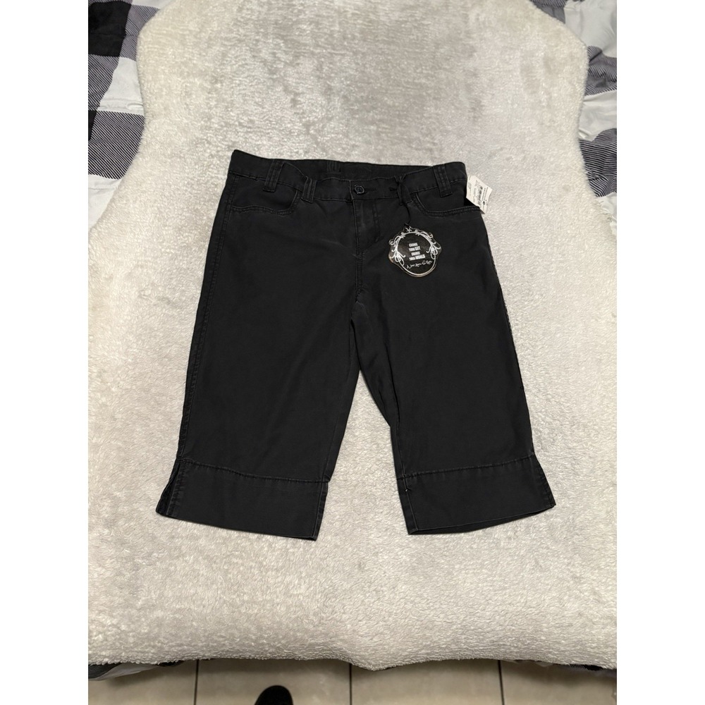 New Kut From The Kloth Black Bermuda Denim Shorts Size 8 Stretch NWT